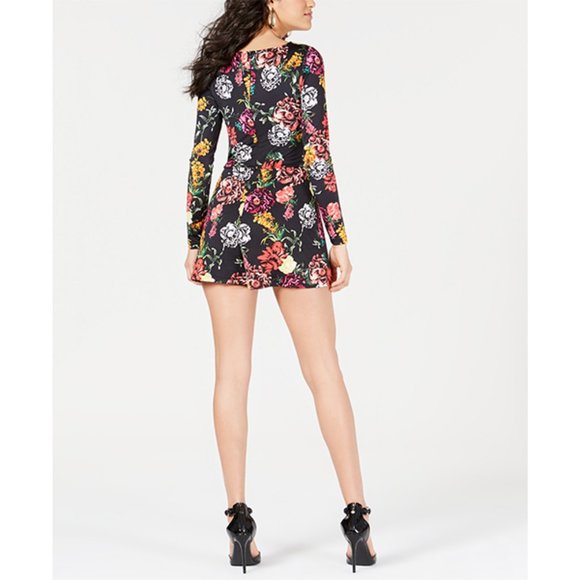 Guess Laurena Floral-Print Keyhole Romper S - Picture 3 of 8